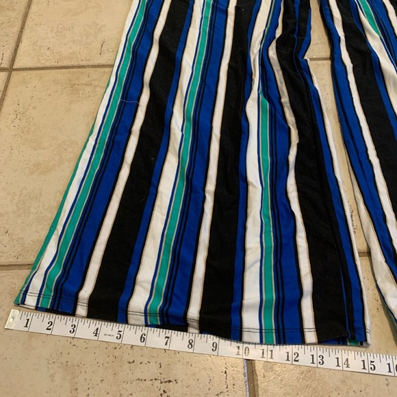 Bobbie Brooks Plus Size 3X Wide Leg Palazzo Pants | Striped Tie-Waist - Picture 6 of 6